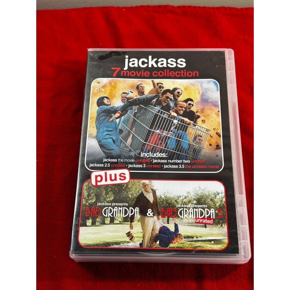 Jackass 7 Movie Collection DVD Set Unrated Bad Grandpa 1 2 3 2.5 3.5 .5 MTV